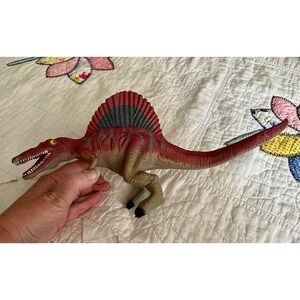Spinosaurus Dinosaur Action Figure Red Tan Sail Back Toy Prehistoric Animal